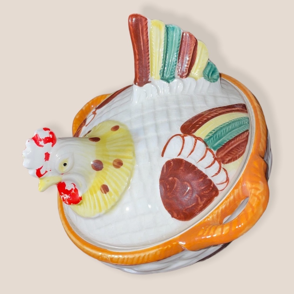 Vintage Napco 1963 Hen On Nest - Great Condition